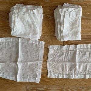 Linen lace napkins and placemats 18 piece set